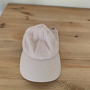 Blush linen/cotton baseball cap